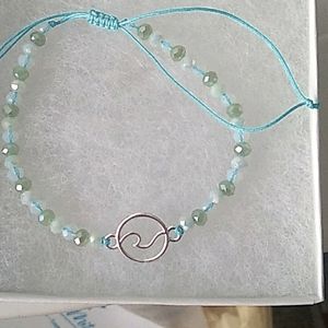 Anklet blue and Crystal